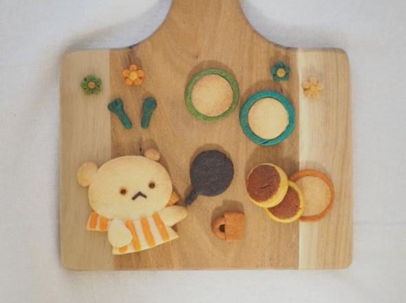 『しろくまちゃんのほっとけーき』を再現したクッキー