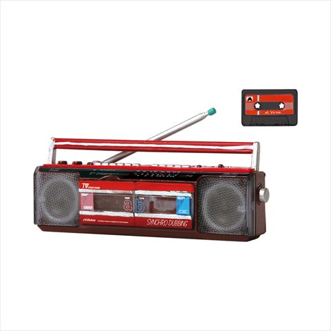 ステレオダブルカセッターBOOM＆カセットテープ