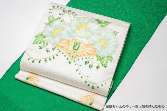 京友禅 名古屋帯（同柄・3色展開）（各33万0000円）