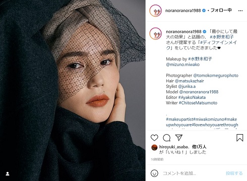 平野ノラ メイク 別人 水野未和子