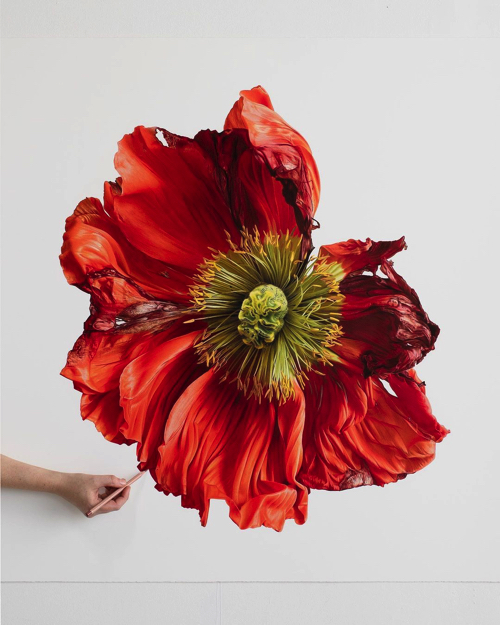 本物のようなリアルな花のアート