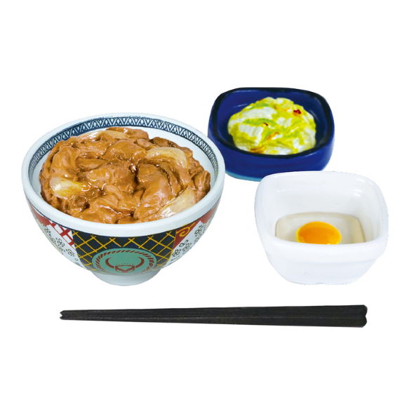 吉野家 ケンエレファント ミニチュア カプセルトイ 牛丼 定食