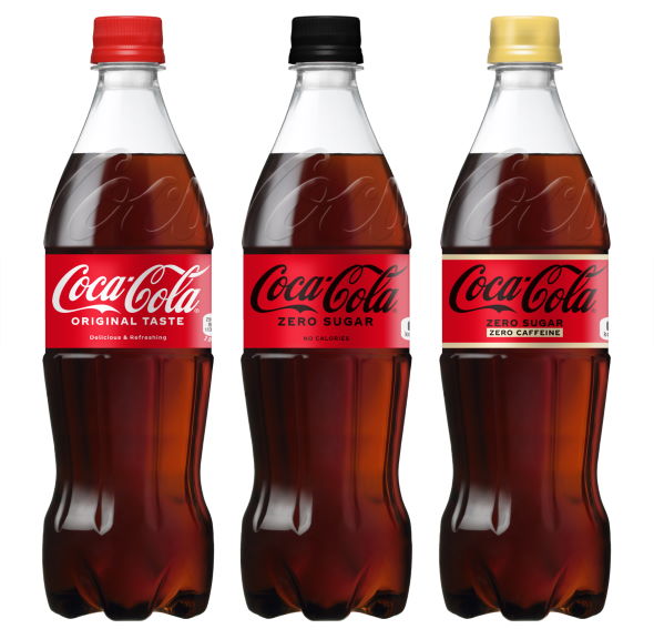 コカ・コーラ3製品が約2年ぶりにパッケージ一新 赤を強調しロゴ
