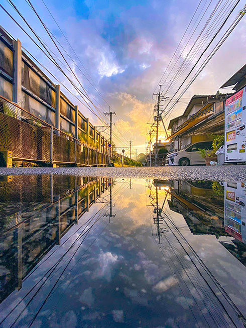 雨上がりに撮影された「反転世界」の写真　もう一つの世界があるかのような美しさがすてき