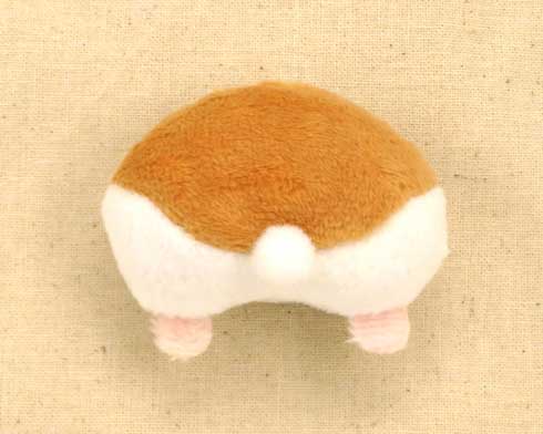 カプセルトイ ハムスターのおケツ ぬいぐるみ バッジ ハムケツ