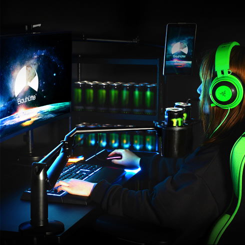 ゲーミングごくごく ビーズ Bauhutte ハンズフリー 水分補給 ハイドロアーム BMA-120HY