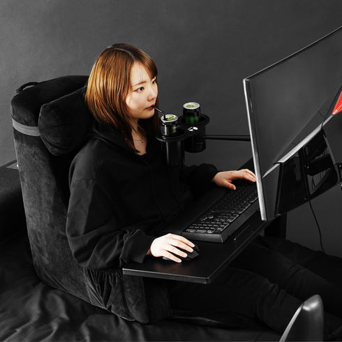 ゲーミングごくごく ビーズ Bauhutte ハンズフリー 水分補給 ハイドロアーム BMA-120HY