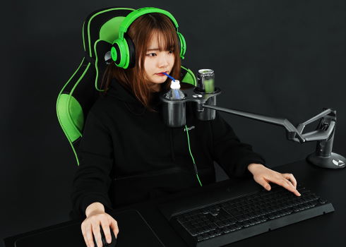 ゲーミングごくごく ビーズ Bauhutte ハンズフリー 水分補給 ハイドロアーム BMA-120HY