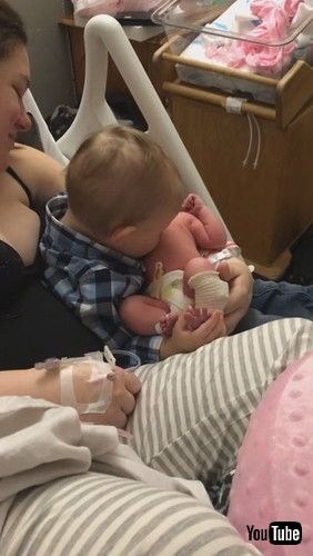 「Big Brother and Little Sister Share Precious Moment || ViralHog」