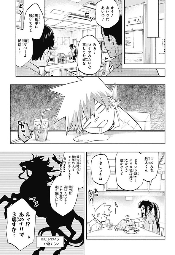 競馬漫画「白帝のエリカ」動物の声が聞こえる素人騎手が有能だけど人嫌いな馬に挑む　言葉の壁を越えた人馬一体の姿が感動的