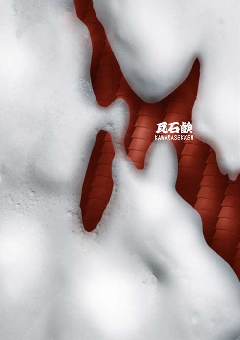 瓦石鹸 瓦割り 石鹸 ビジュアル ポスター