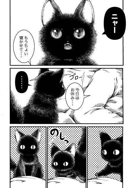 黒猫ラッタと猫のヒト