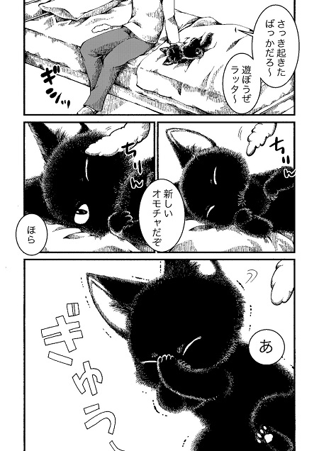 黒猫ラッタと猫のヒト
