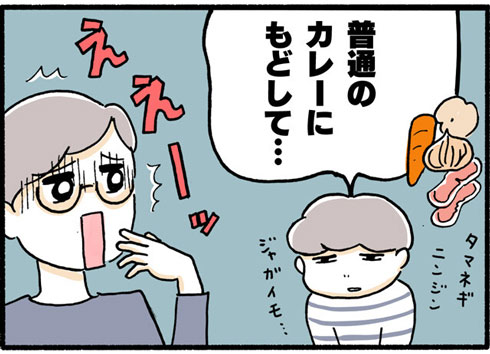 「普通のカレーに戻して」という息子