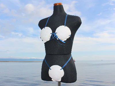 「本物ホタテの貝殻ビキニ」が青森県むつ市のふるさと納税に登場　インパクト抜群の返礼品、販売元に話を聞いた