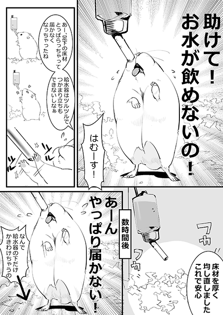 水飲みハムスター漫画1
