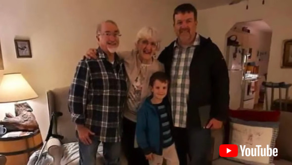 おじいちゃんにサプライズ