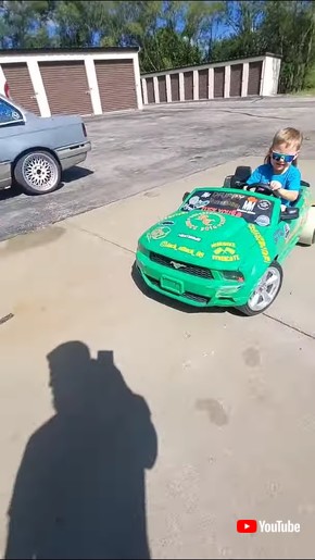 4-Year-Old Shows Off Drifting Skills in Toy Car