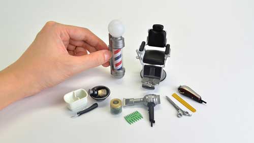 理容器具 ミニチュア フィギュア AMERICAN BARBER STYLE カプセルトイ