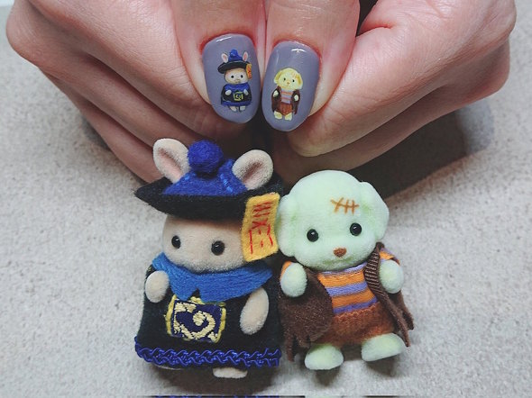 シルバニア ハロウィン ネイルアート