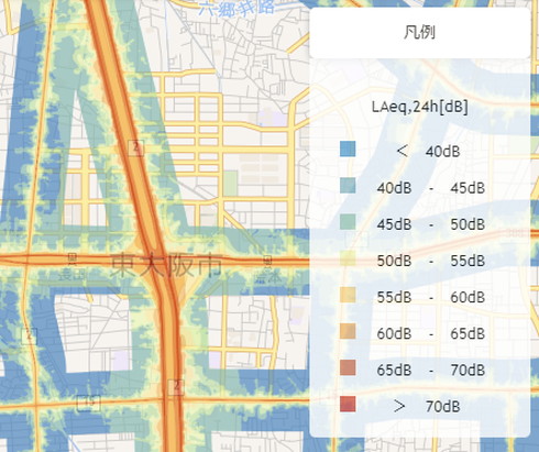 近畿大学 環境騒音マップ