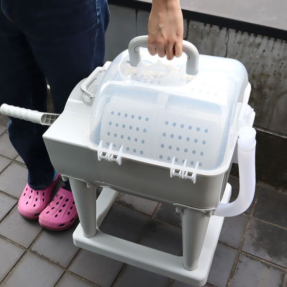 サンコー ぐるぐるぶんまわ槽 ドラム式全手動洗濯機