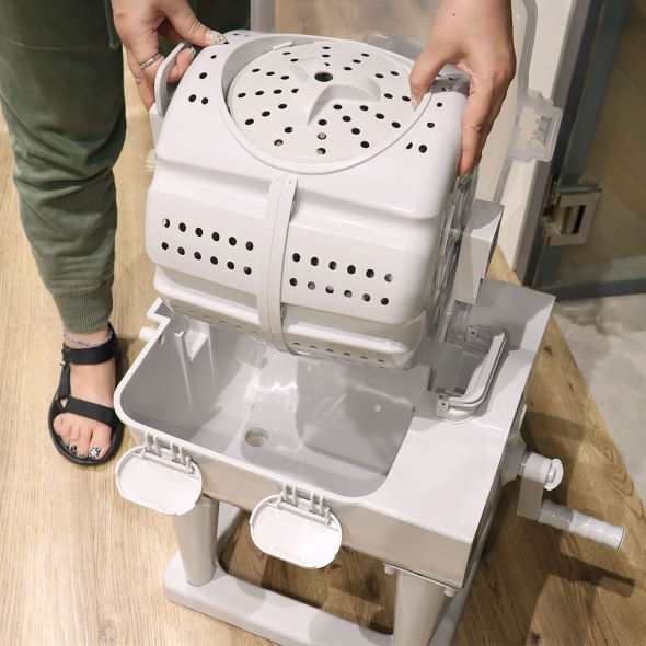 サンコー ぐるぐるぶんまわ槽 ドラム式全手動洗濯機