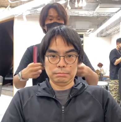 ヘアカット 会社員 男性 さわやか 変身 大月渉 髪型 スタイリング