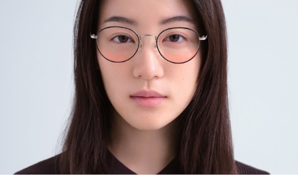 チークカラーレンズ メガネ 眼鏡