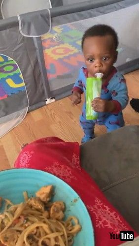 「Kid Can't Quite Reach Real Good Food || ViralHog」