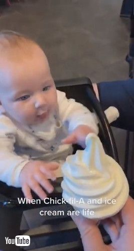 「Baby Can't Get Enough Ice Cream || ViralHog」