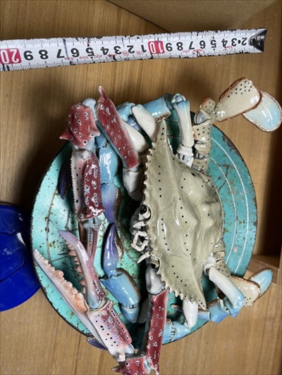 焼き物のカニがすごい