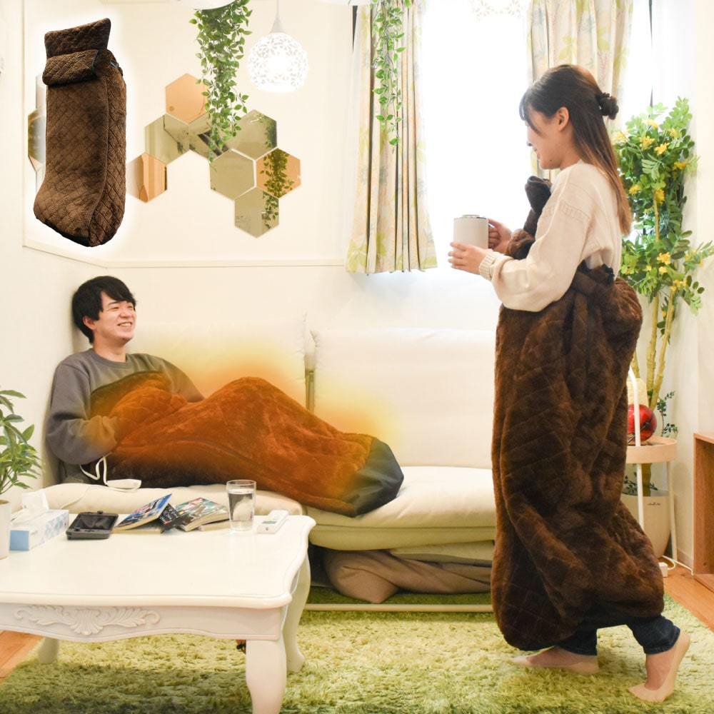 サンコー、お一人様専用着るこたつ「こたんぽ」を発売　寝袋みたいだけど足を出して歩ける優れモノ