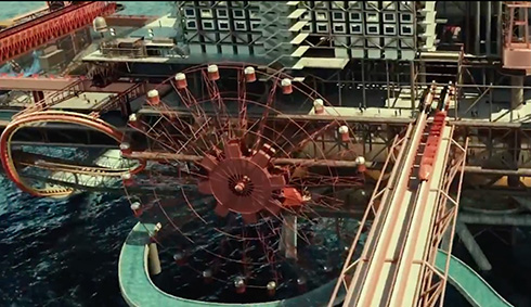 石油を掘る施設を再利用　海上に浮かぶテーマパークがサウジアラビアに登場