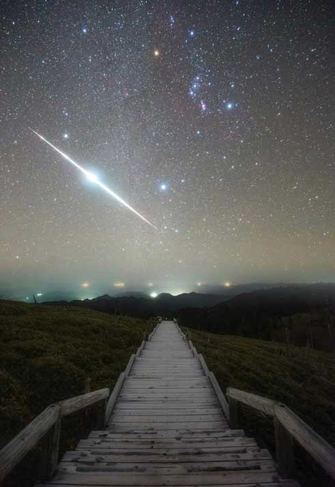 星景 写真 流星 大台ケ原