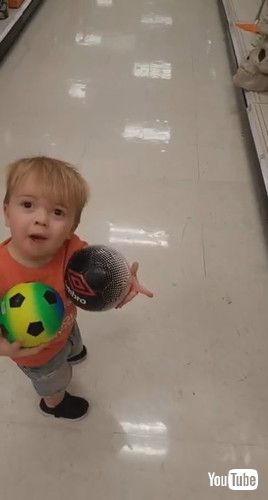 「2-Year-Old Son Reacts to Bone Puppies at Target || ViralHog」