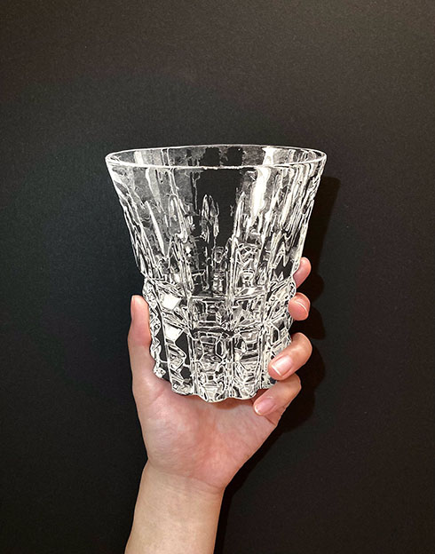 ウイスキーグラスの切り絵