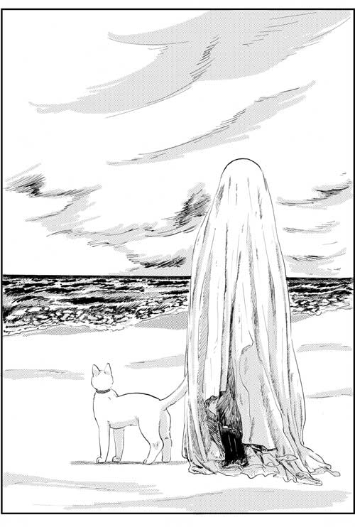創作 漫画 渚は海の夢を見る 猫 飼い猫 おばけ 鯨庭