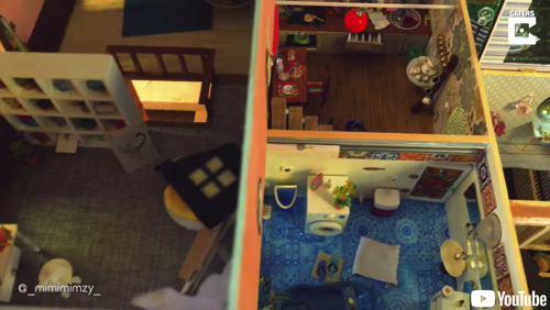 蛇口から水がでるドールハウス