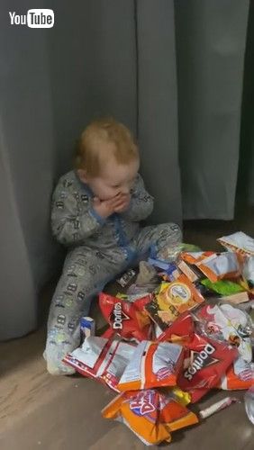 「CBaby Becomes Happy on Getting Lots of Wafers From Trick or Treating - 1267786」