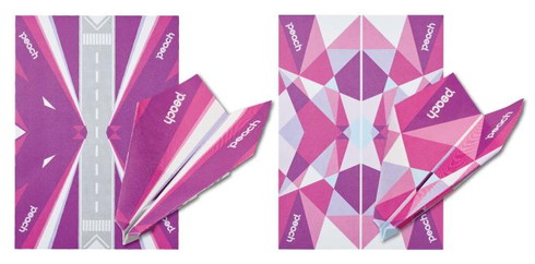 HAPPY ORIGAMI AIRPLANE Fly Peach