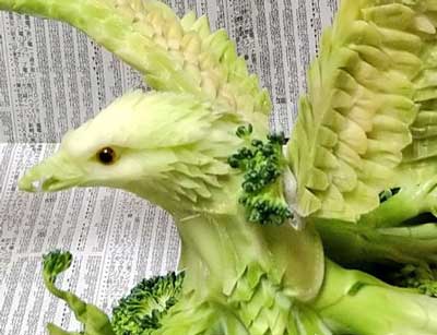 ブロッコリー 鷹 カービング