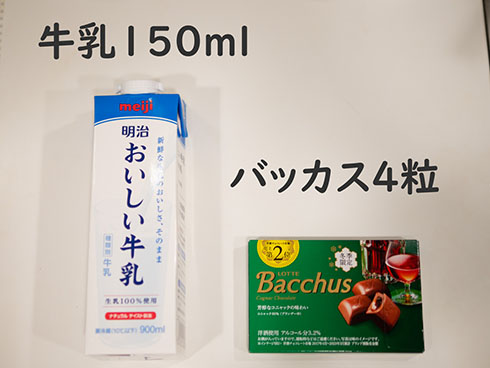 牛乳とバッカス