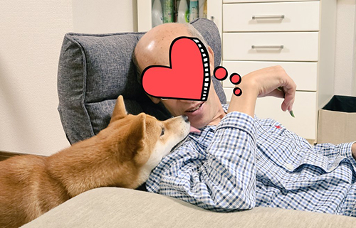 仲良しな麦くんとお父さん