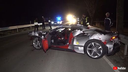 フェラーリ SF90 ストラダーレ プロトタイプ 事故
