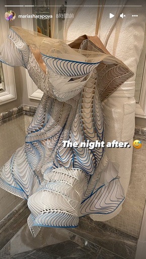 シャラポワ ペットボトル エビアン ドレス