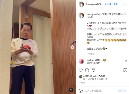 加藤茶 妻 加藤綾菜 夫婦 ドリフ インスタ