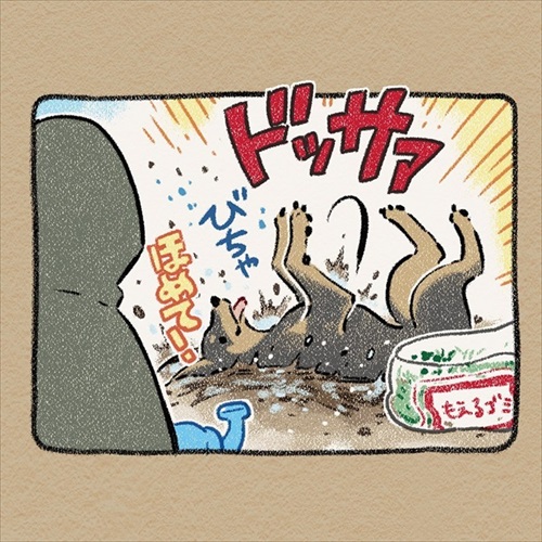 ドーベルマン 手伝い 庭 穴掘り ノラ