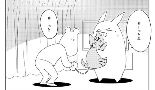 猫の尻からヒモが出た