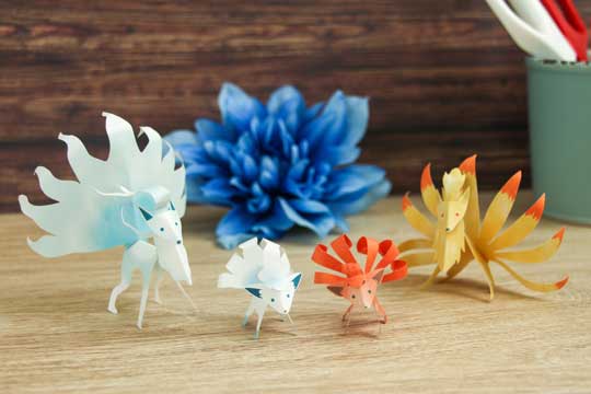 紙 作品 昆虫 蝶と蛾 ポケモン 切り紙 標本 ペーパークラフト